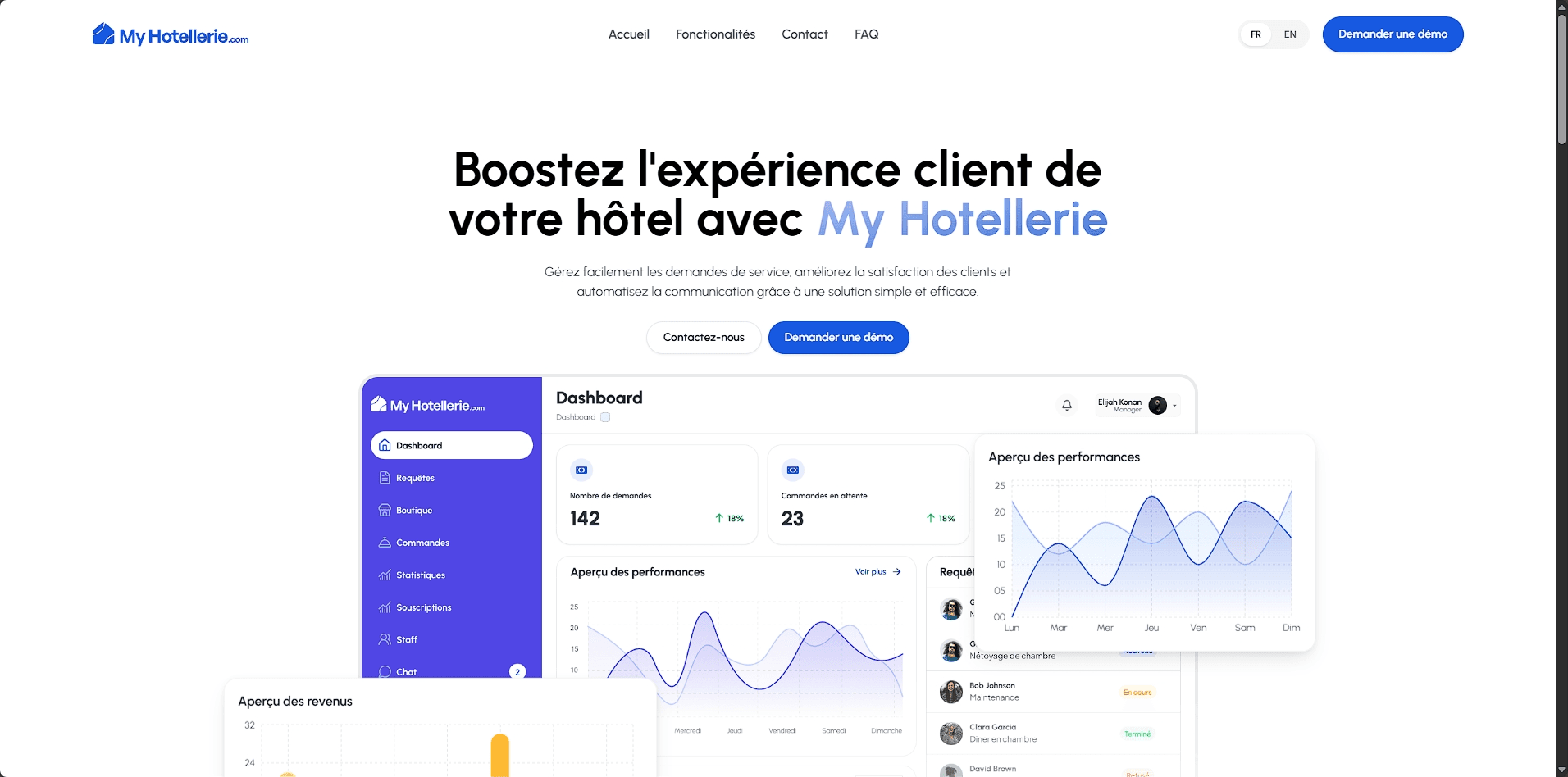 Capture d'écran — MyHotellerie